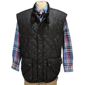 Polo Ralph Lauren Men's Quilted Nylon Vest Black Polo Club Sz 3XB EUC